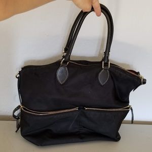 Dooney & Bourke Black Nylon Double Zip Purse